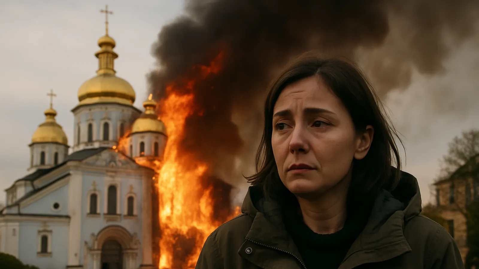 Russland hat ein Kiewer Weltkulturerbe angegriffen und in Brand gesetzt.