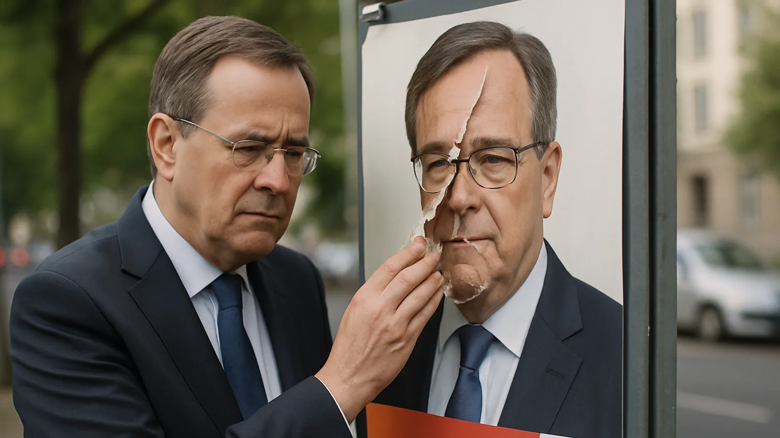 Saxony-Anhalt: CDU lead candidate admits a production error on campaign posters.