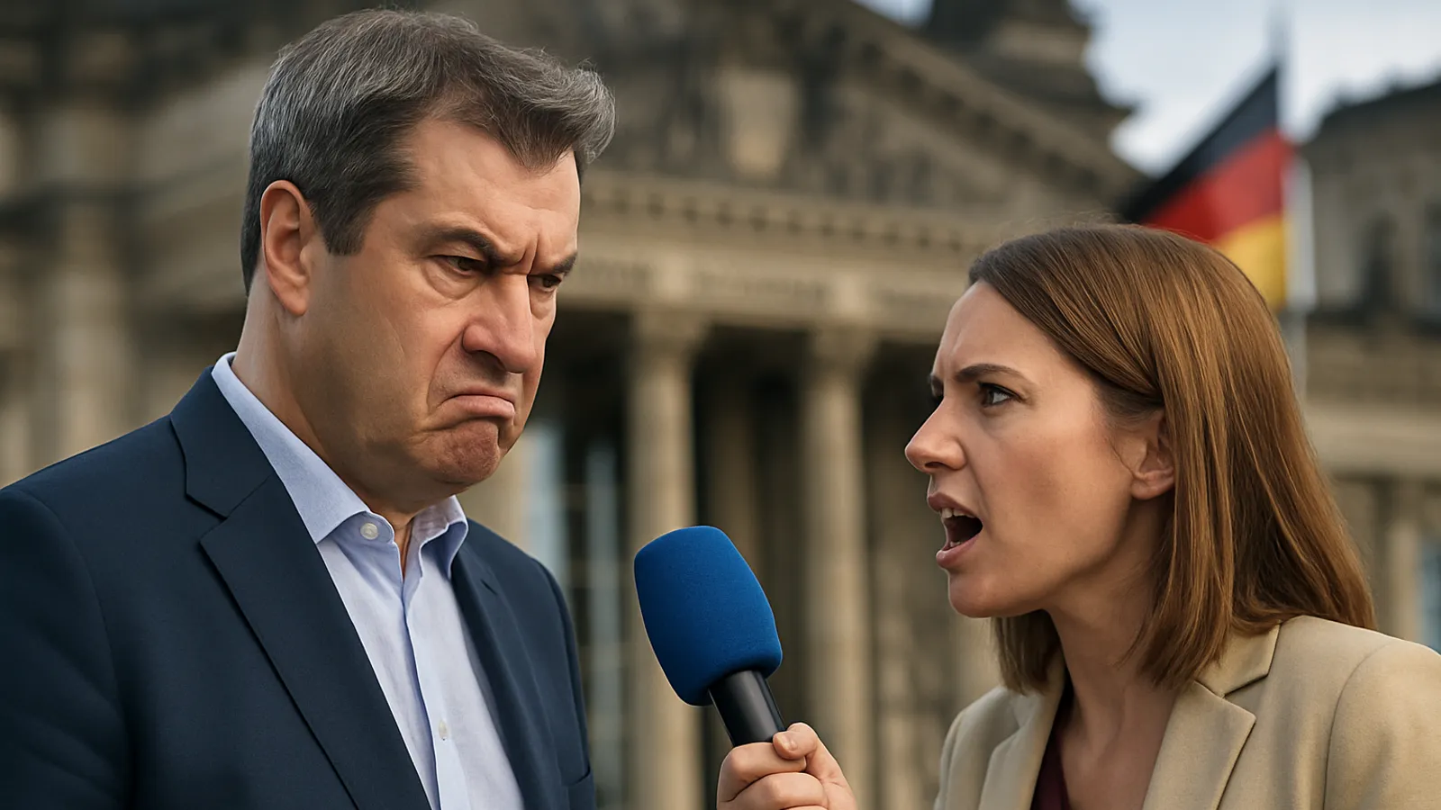 Söder annoyed: ARD presenter keeps lowering the level of the debate.