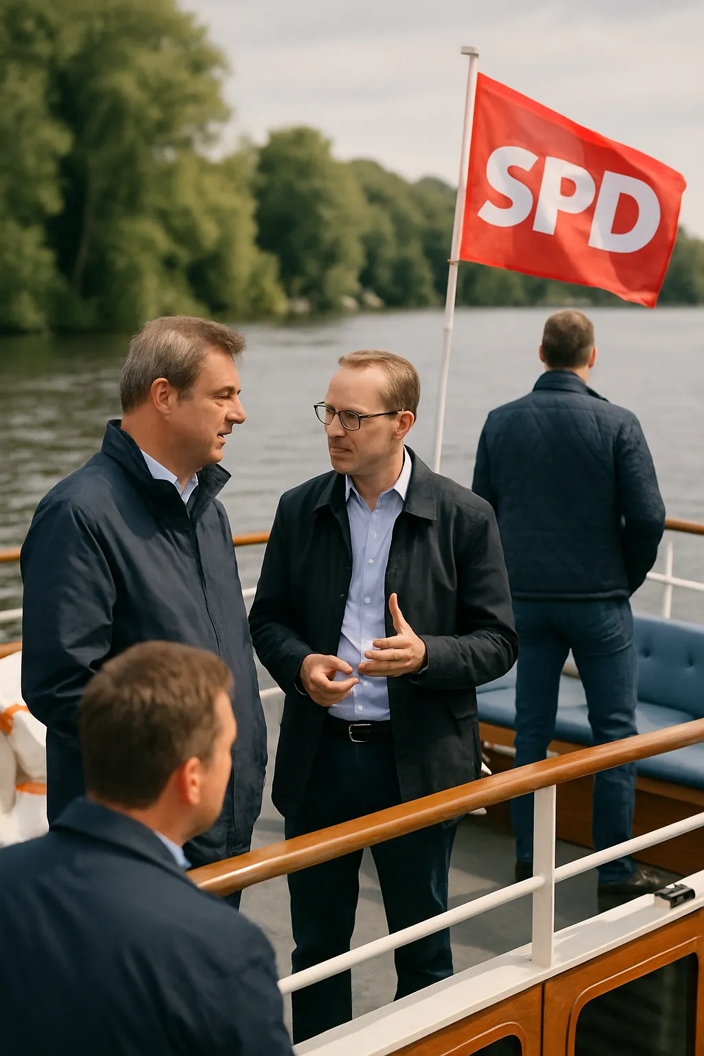 Söder und Linnemann nahmen an SPD-Seeheimer Bootstour teil.