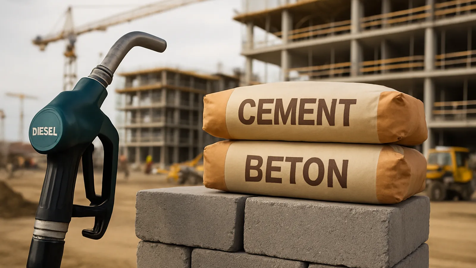Steigende Preise für Diesel, Beton und Zement belasten den Wohnungsbau.