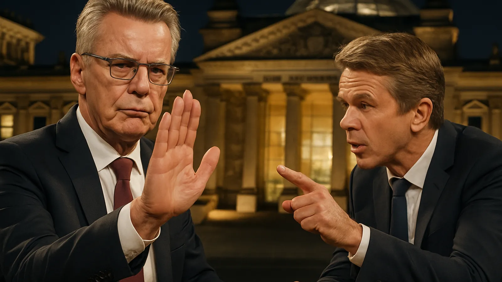 Thomas de Maizière blockt bei Lanz-Nachfrage Kritik an der Regierung ab.