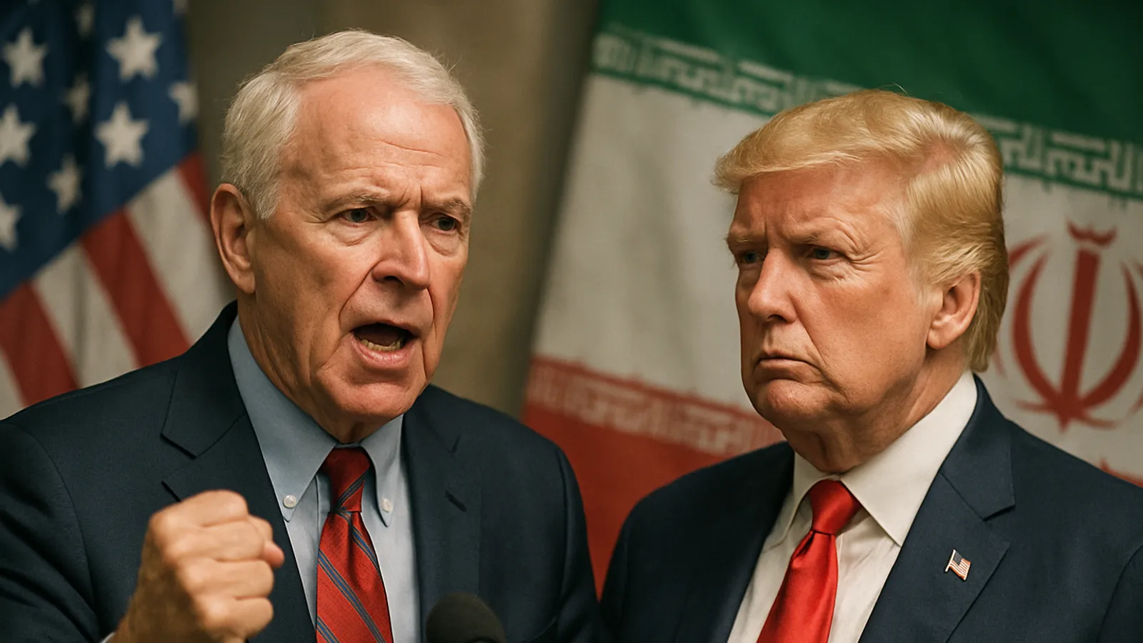 Tom Barrett wird kämpferisch in seiner Abgrenzung von Trump in Bezug auf Iran.