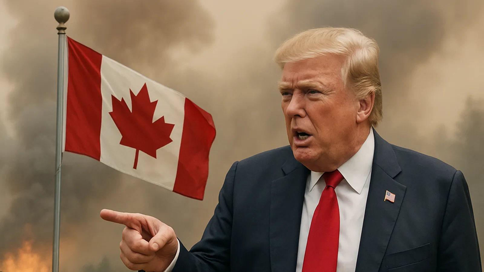 Trump äußert sich verärgert über den Rauch von kanadischen Waldbränden und droht mit Zöllen.