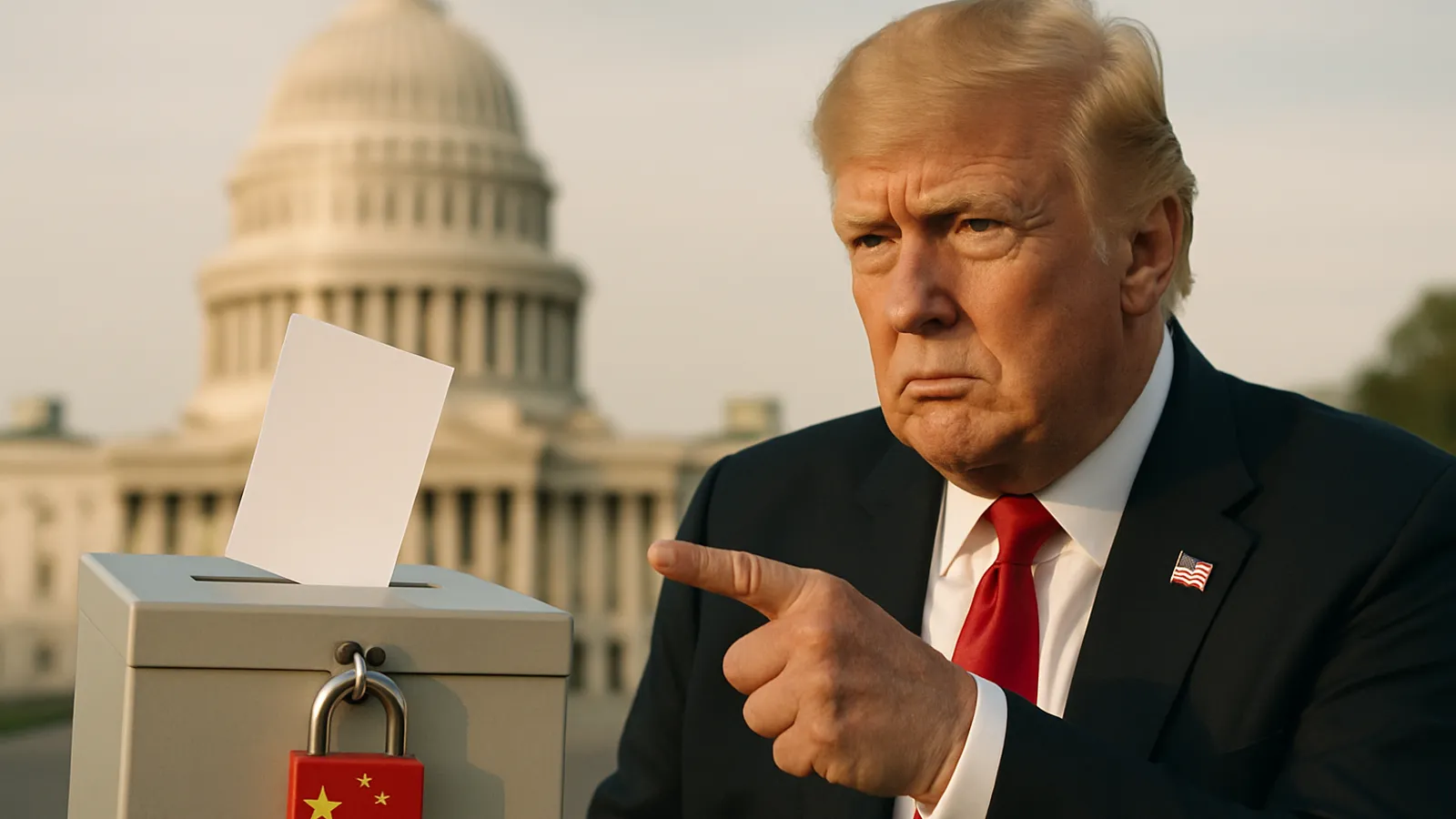 Trump behauptet, US-Geheimdienste hätten Informationen über eine chinesische Einmischung in die Wahl 2020 zurückgehalten.
