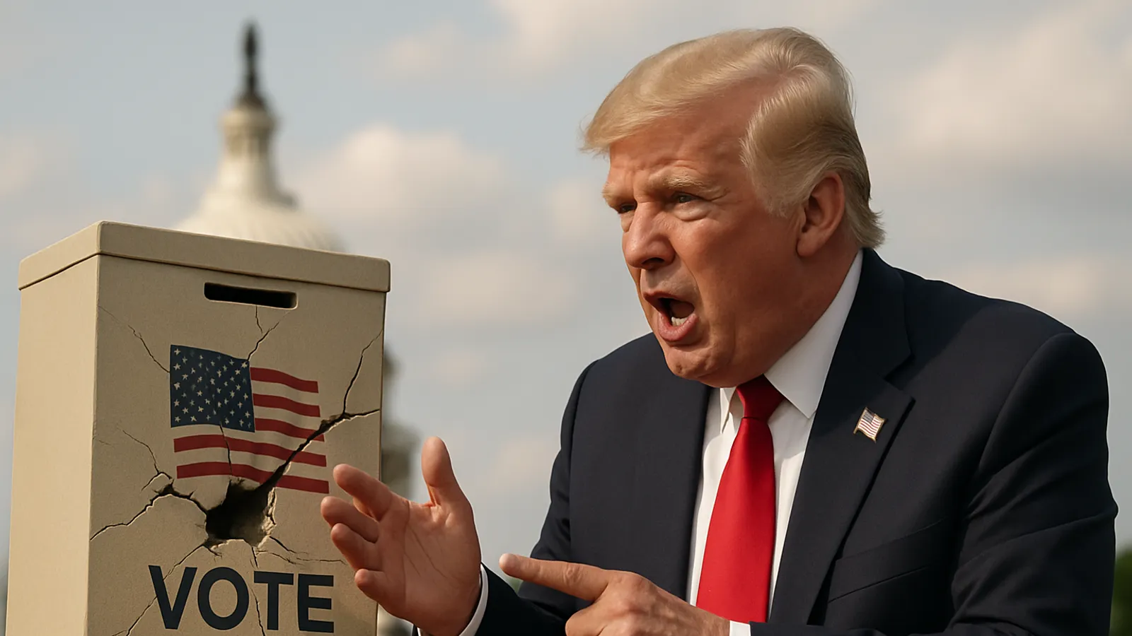 Trump bezeichnet das US-Wahlsystem als „Manipulation, Korruption”.