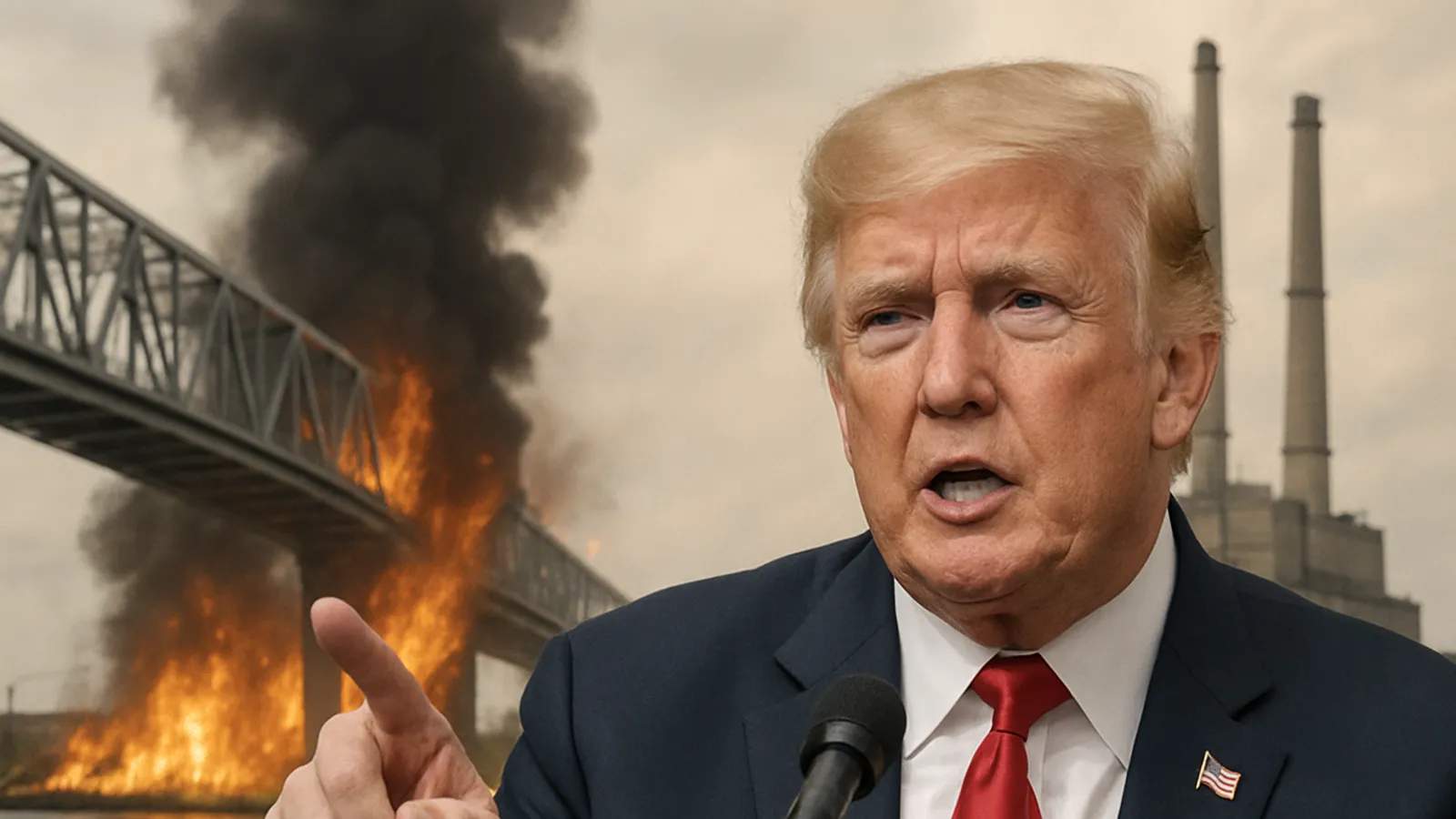 Trump droht mit Angriffen auf Brücken und Kraftwerke.