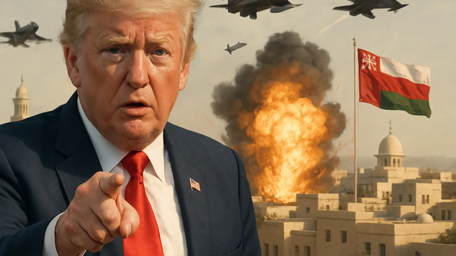 Trump droht Oman bei Widerspruch mit Bombardierung.