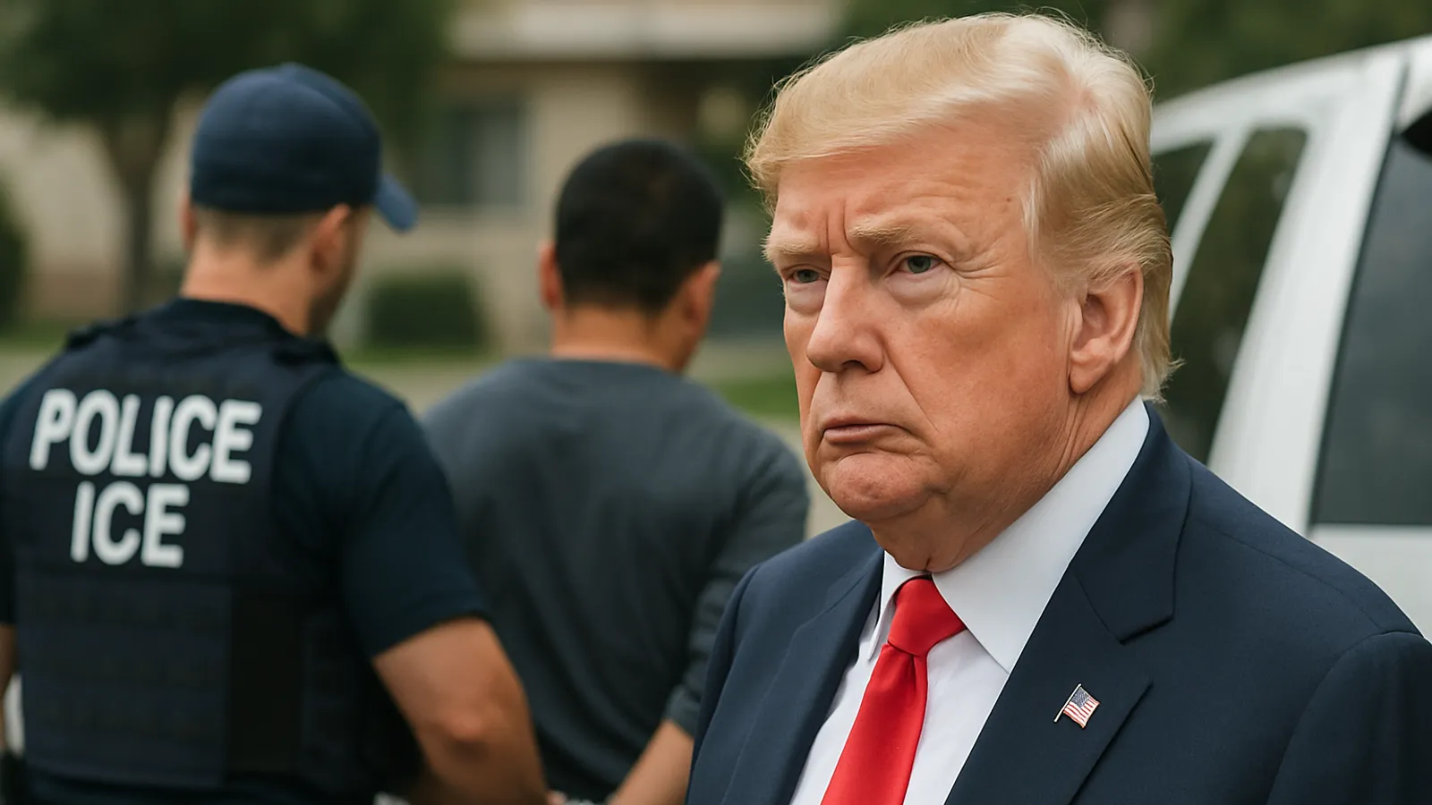 Trump hat die Entscheidung des DHS zur Pause von Fahrzeugstopps durch ICE rückgängig gemacht.