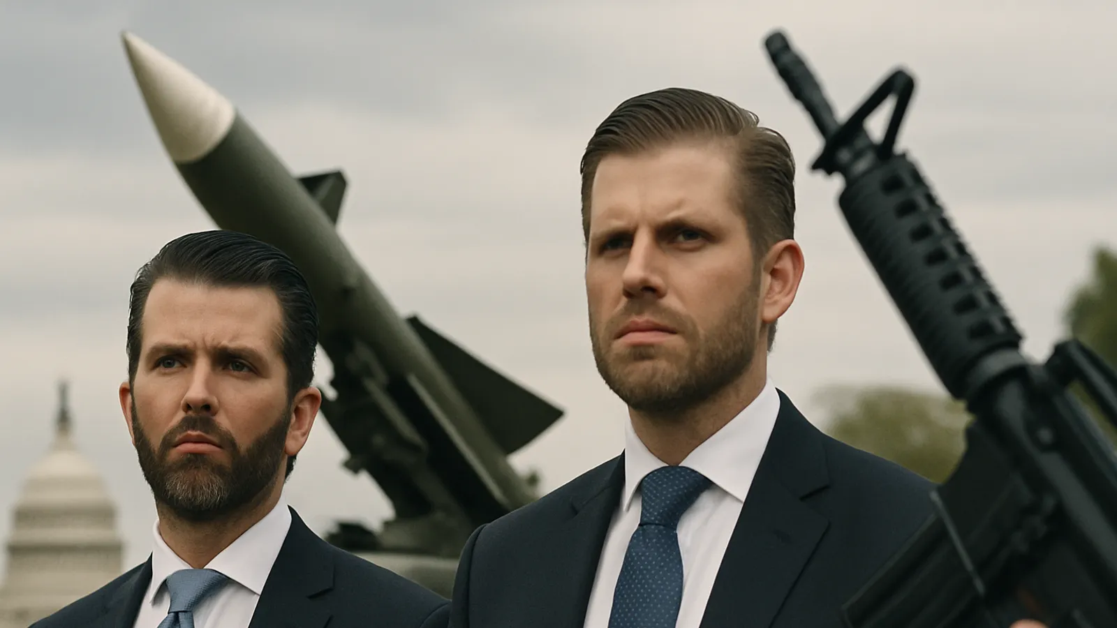 Trump Jr. und Eric Trump profitieren von der Rüstungspolitik ihres Vaters.
