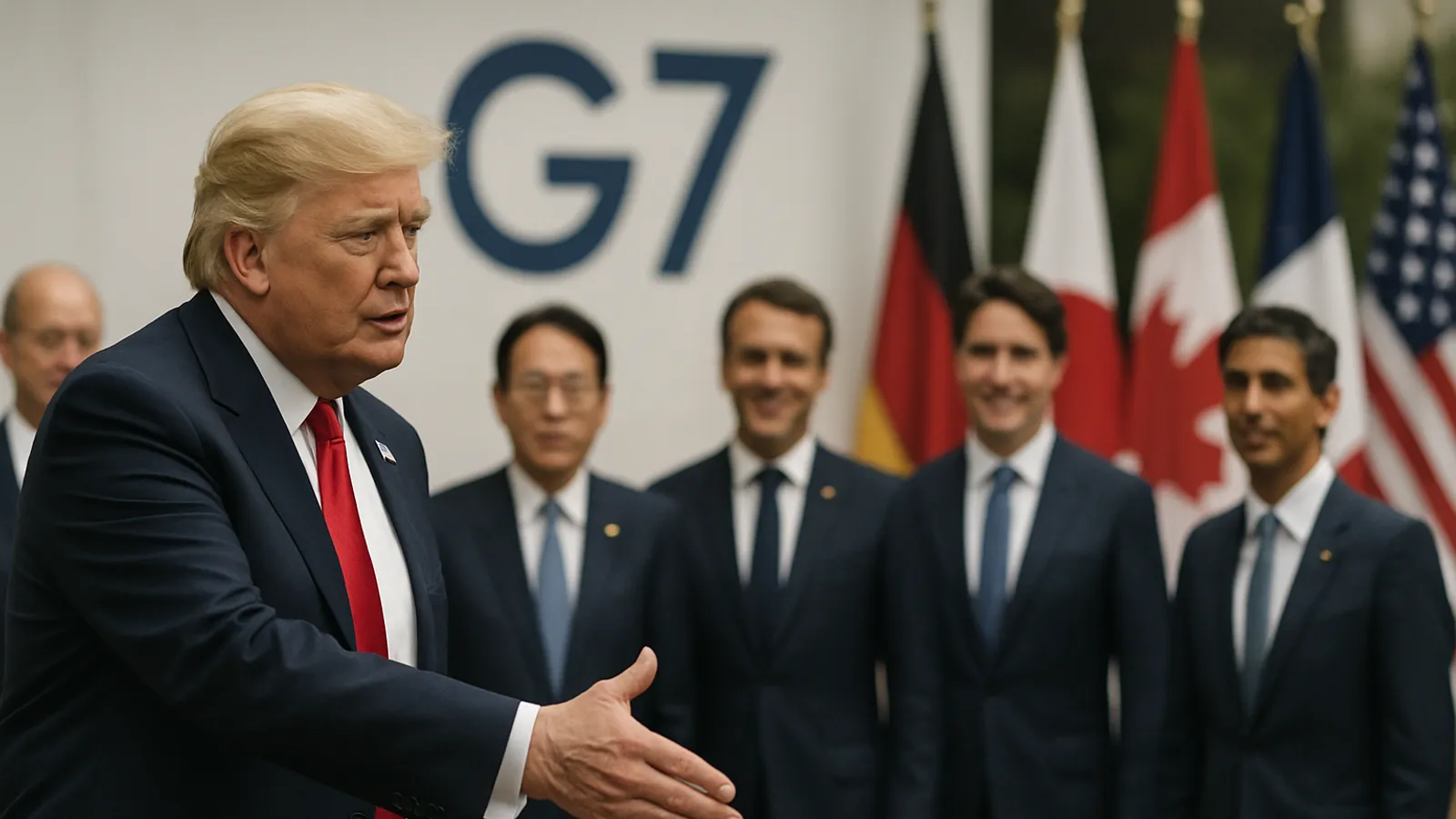Trump nähert sich im Rahmen des G7-Gipfels den G7-Partnern an.