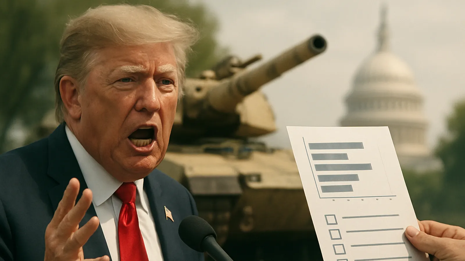 Trump sagt, Umfragen können den Iran-Krieg nicht entscheiden.