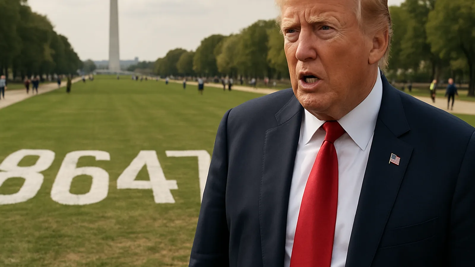 Trump sieht in '8647' auf der National Mall eine Tötungsabsicht gegen ihn.