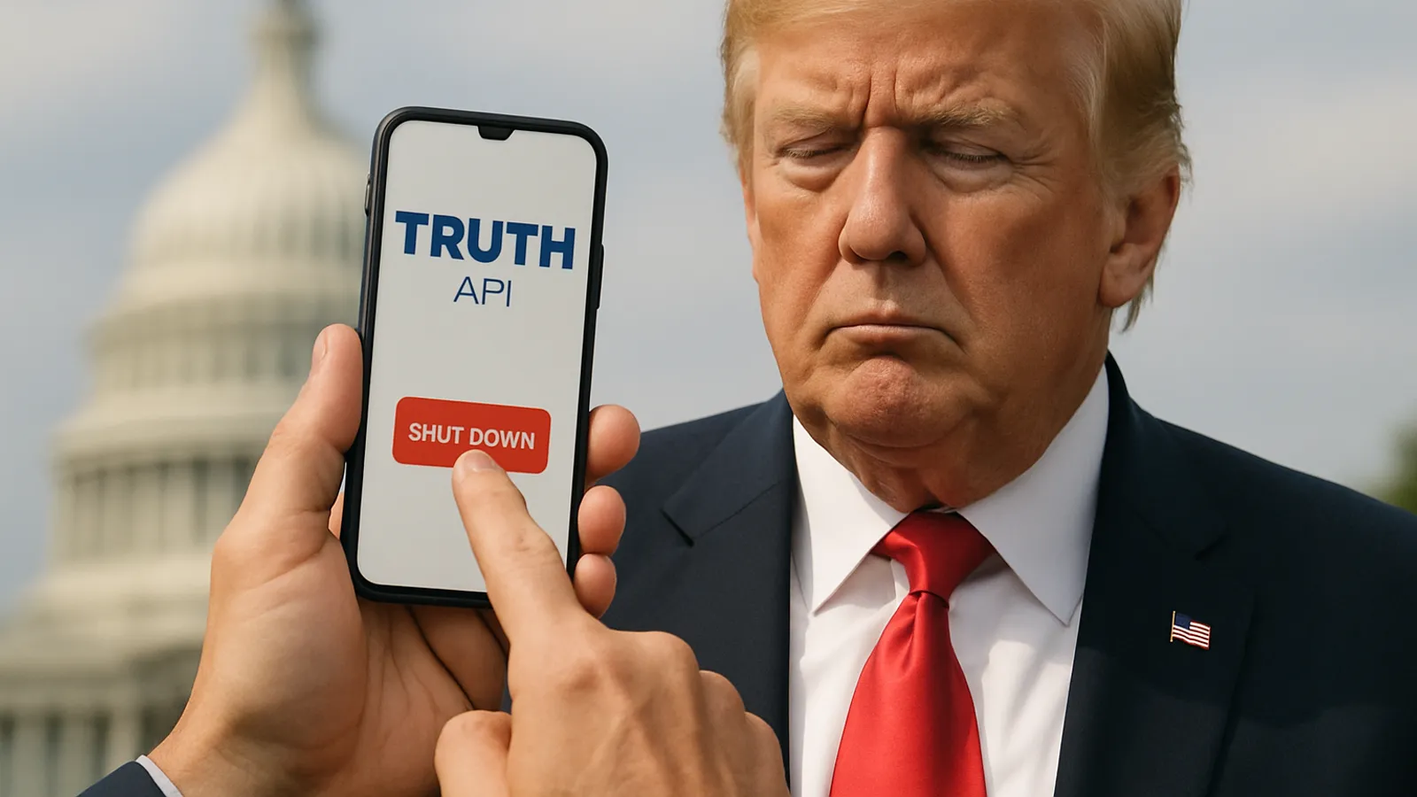 Ein Kommentar fordert Trump auf, die Truth API abzuschalten.