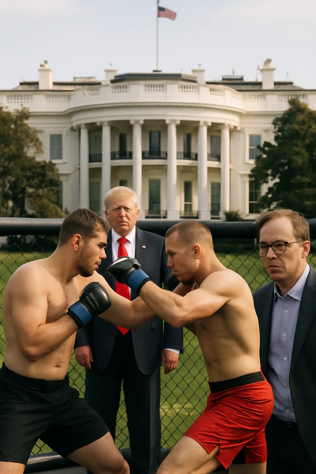 Trump veranstaltet UFC-Kampf im Weißen Haus, Kritiker sehen Konflikte.