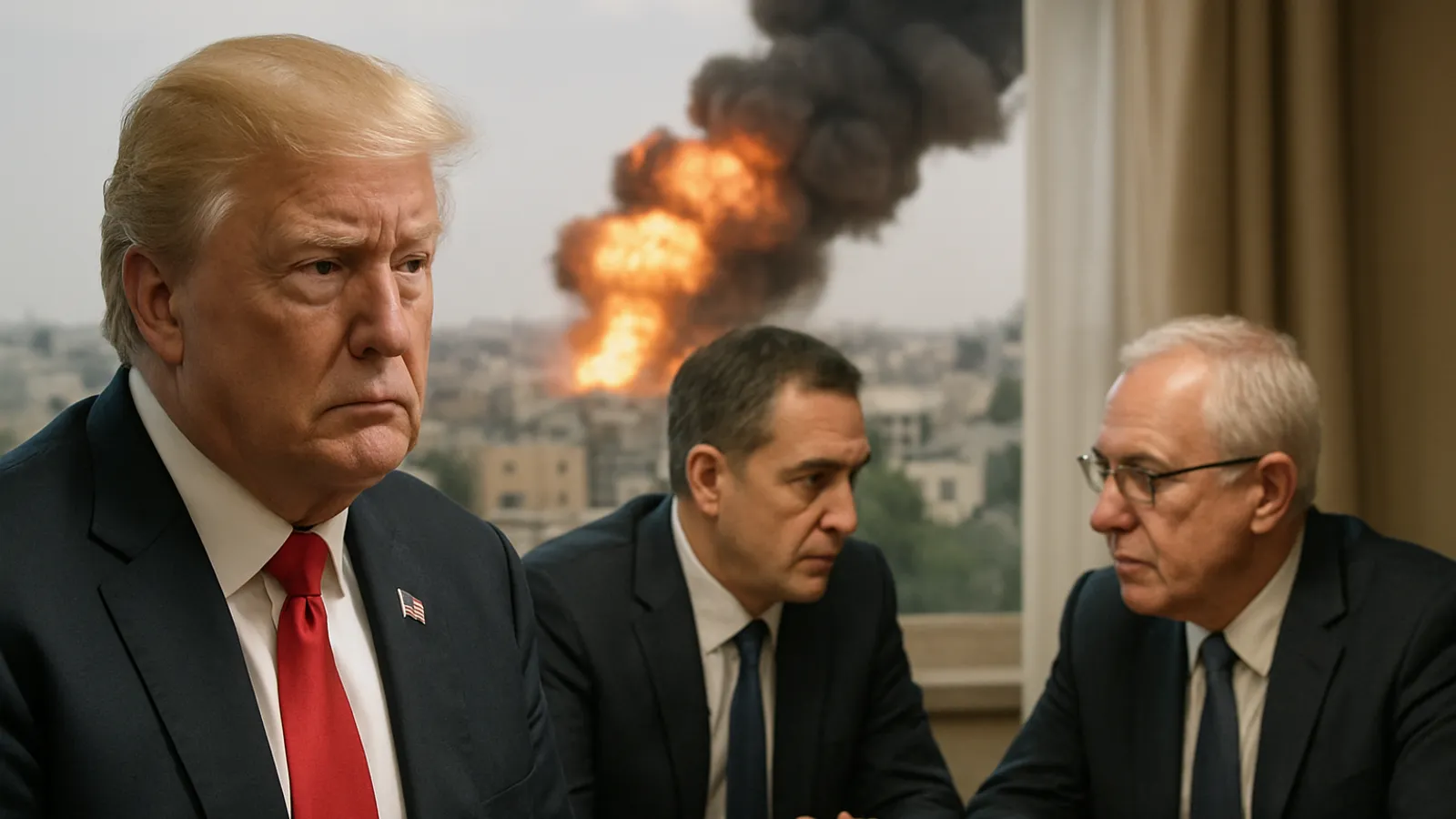 Trumps Gesandte treffen Vermittler, Israel greift Gaza an.