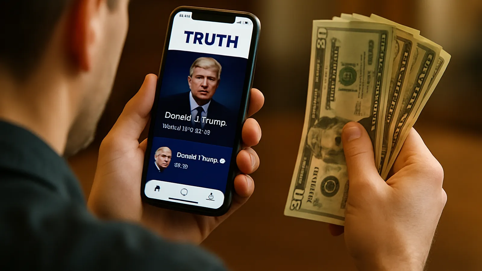 Truth Social verkauft Finanzfirmen schnelleren Zugriff auf Trump-Posts.
