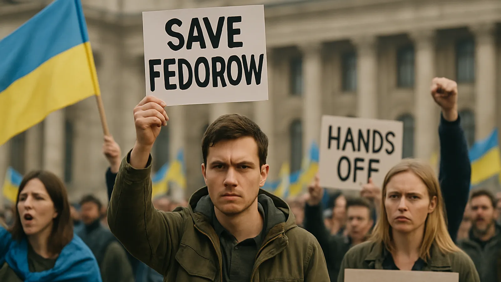 Ukrainer protestieren gegen die Entlassung von Fedorow.