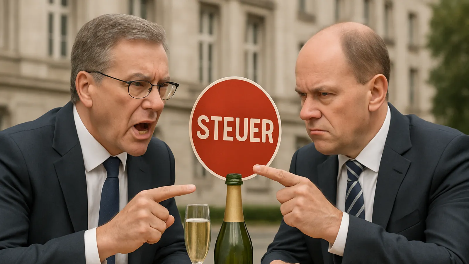 Unionspolitiker sind gegen die geplante Sektsteuer des Finanzministeriums.