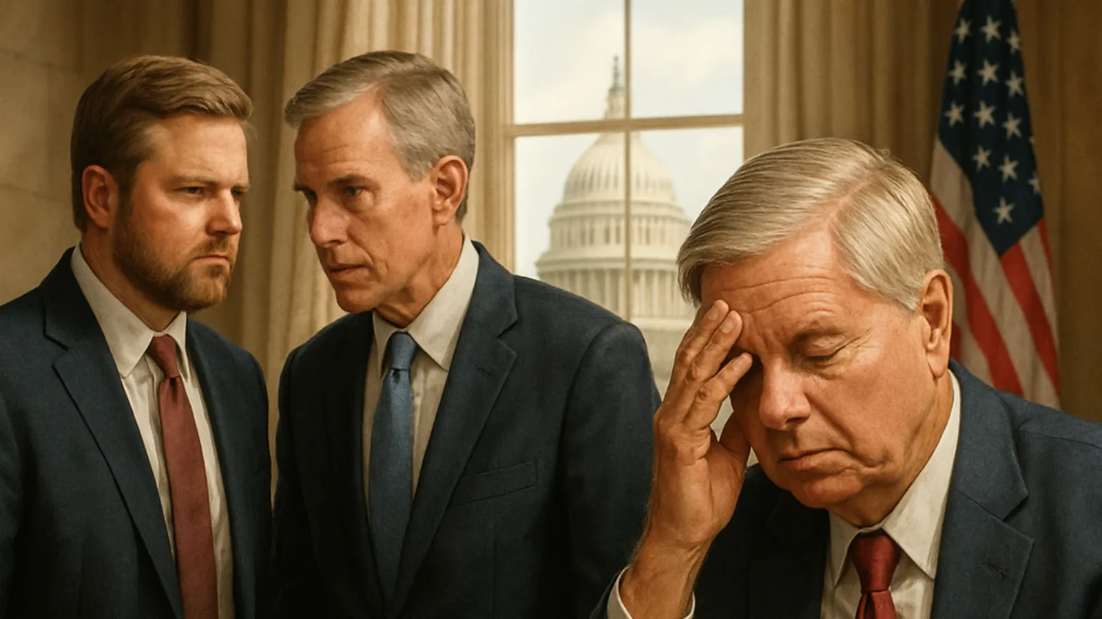 Vance und Thune führen die Würdigungen für Lindsey Graham an; Thune sagt, er spüre dessen Abwesenheit jeden Tag.