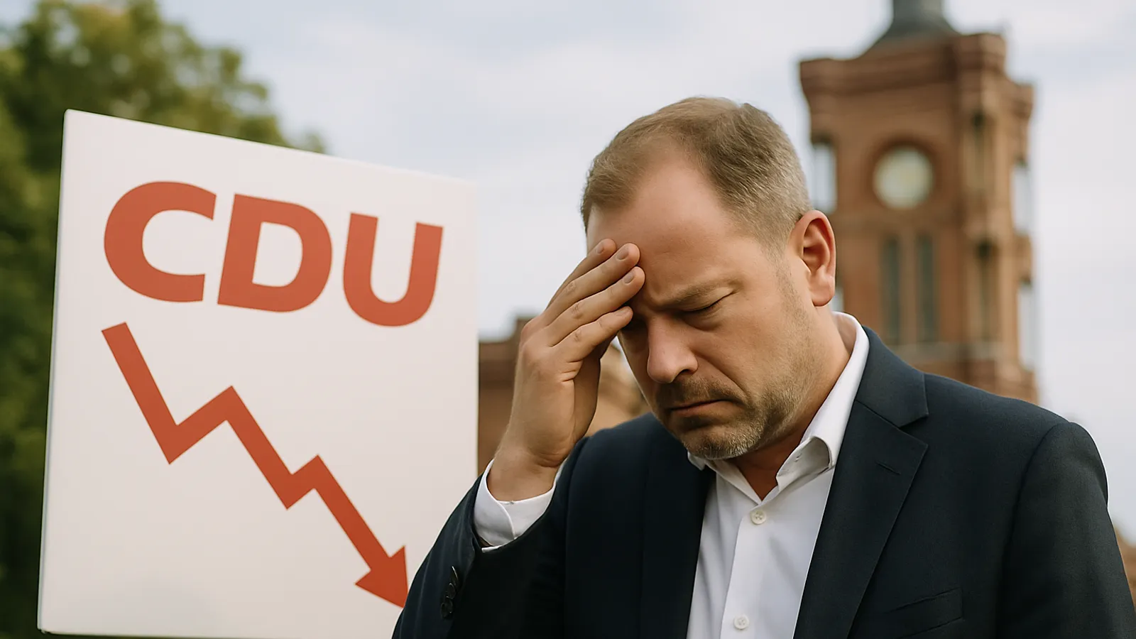 Wegner alarmiert über den Absturz der CDU in einer Umfrage zur Berlin-Wahl.