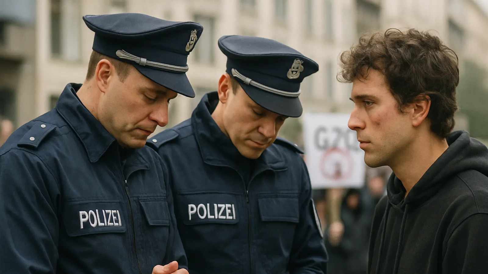 Zwei Polizisten haben sich für Gewalt beim G20-Gipfel entschuldigt.